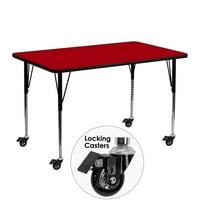 F&F Furniture Group 57.25 Trapezoid Gray HP Laminate Activity Table with Height Adjustable Short Legs F&F Furniture Group 57.25 Trapezoid Gray HP Laminate Activity Table with Height Adjustable Short Legs